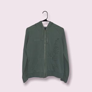 LAST CHANCE NWT BCBG MaxAzria L Green Zip-Up Hoodie